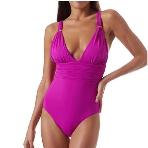 NWT Melissa Odabash Panarea One-Piece Swimsuit in Viola Size 4
